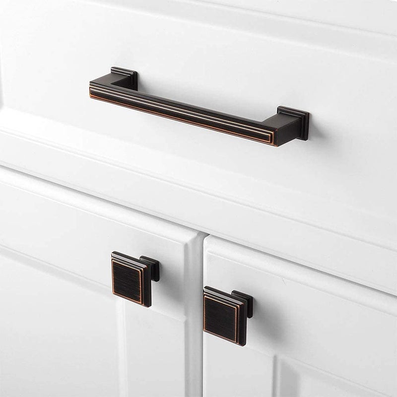 KOOFIZO 10 Pack 5 Inch Cabinet Pulls - Oil Rubbed Bronze Furniture Handle for Kitchen Cupboard Door, Bedroom Dresser Drawer, Bathroom Wardrobe Hardware - Image 4
